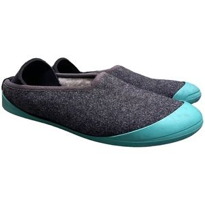 MAHABIS Classic Convertible Slippers Gray/Turquoise Size 39 8.5/9